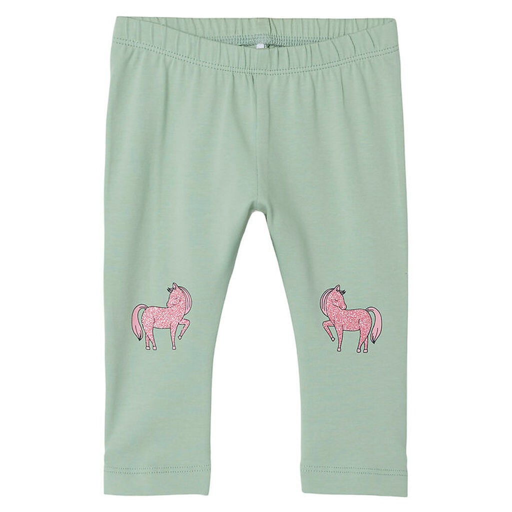 Name It Leggings - NbfJennia Capri - Silt Green