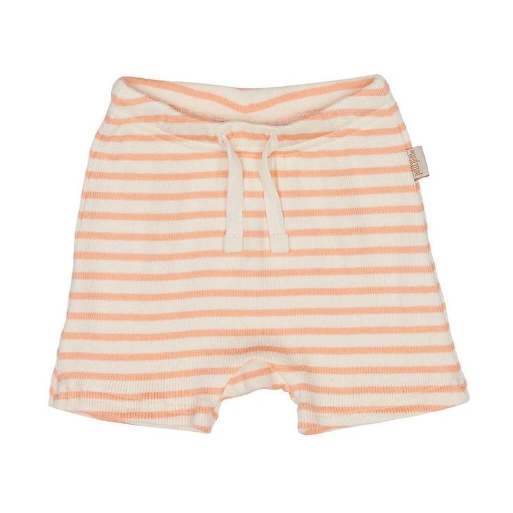 Petit Piao Shorts - Modal Striped - Peach Naught/Eggnog