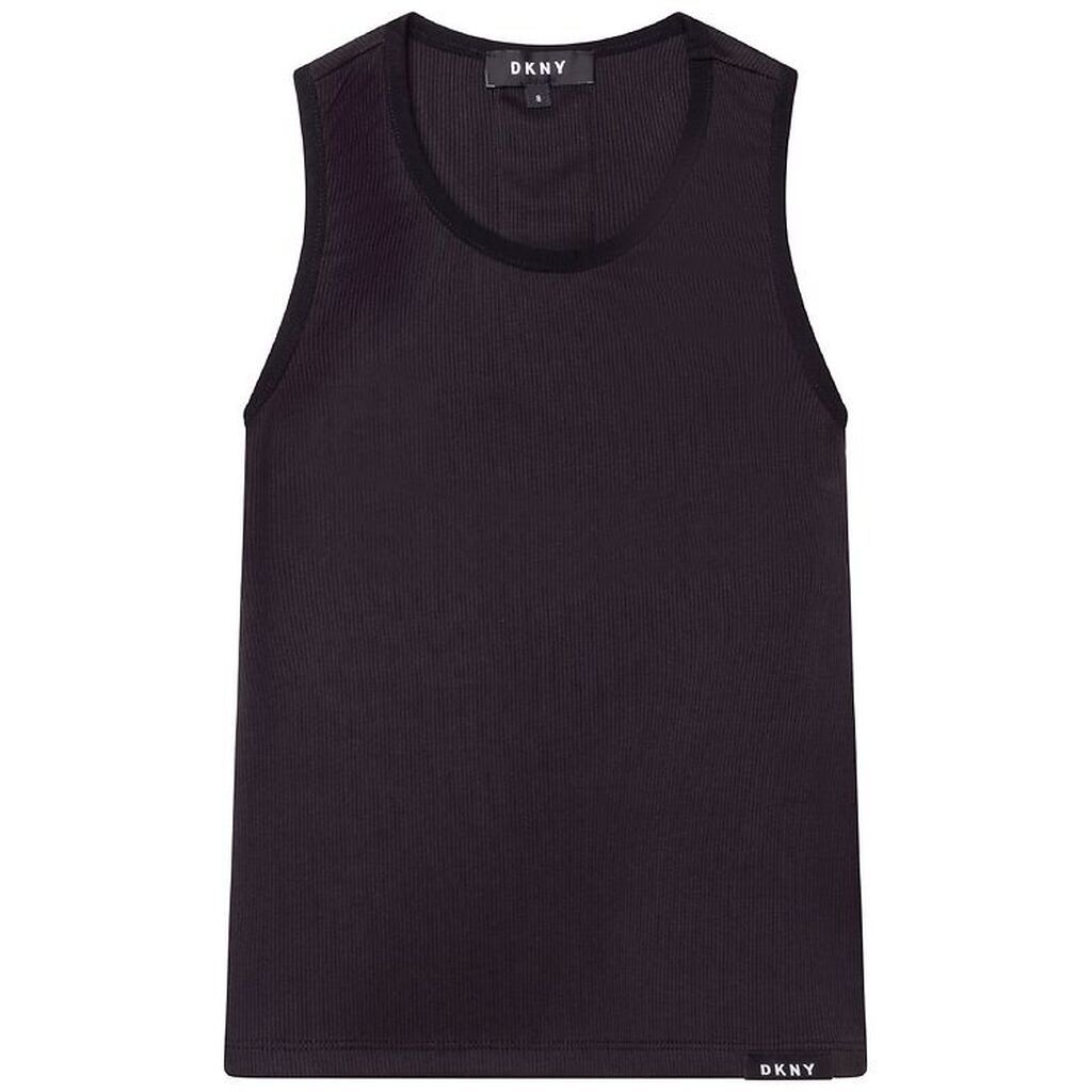 DKNY Tanktop - Rib - Summer - Sort m. Print