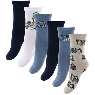 Name It Strømper - 6-pak - NmmVagn - China Blue