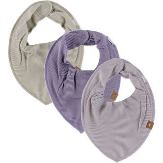 Name It Savlesmække - 3-pak - NbfYvette - Rib - Pumice Stone/Lil