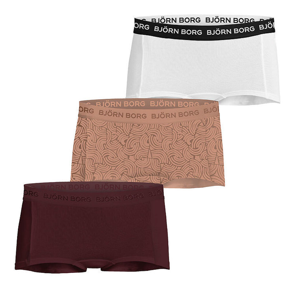 Björn Borg Hipsters - 3-pak - Rosa/Rød/Hvid
