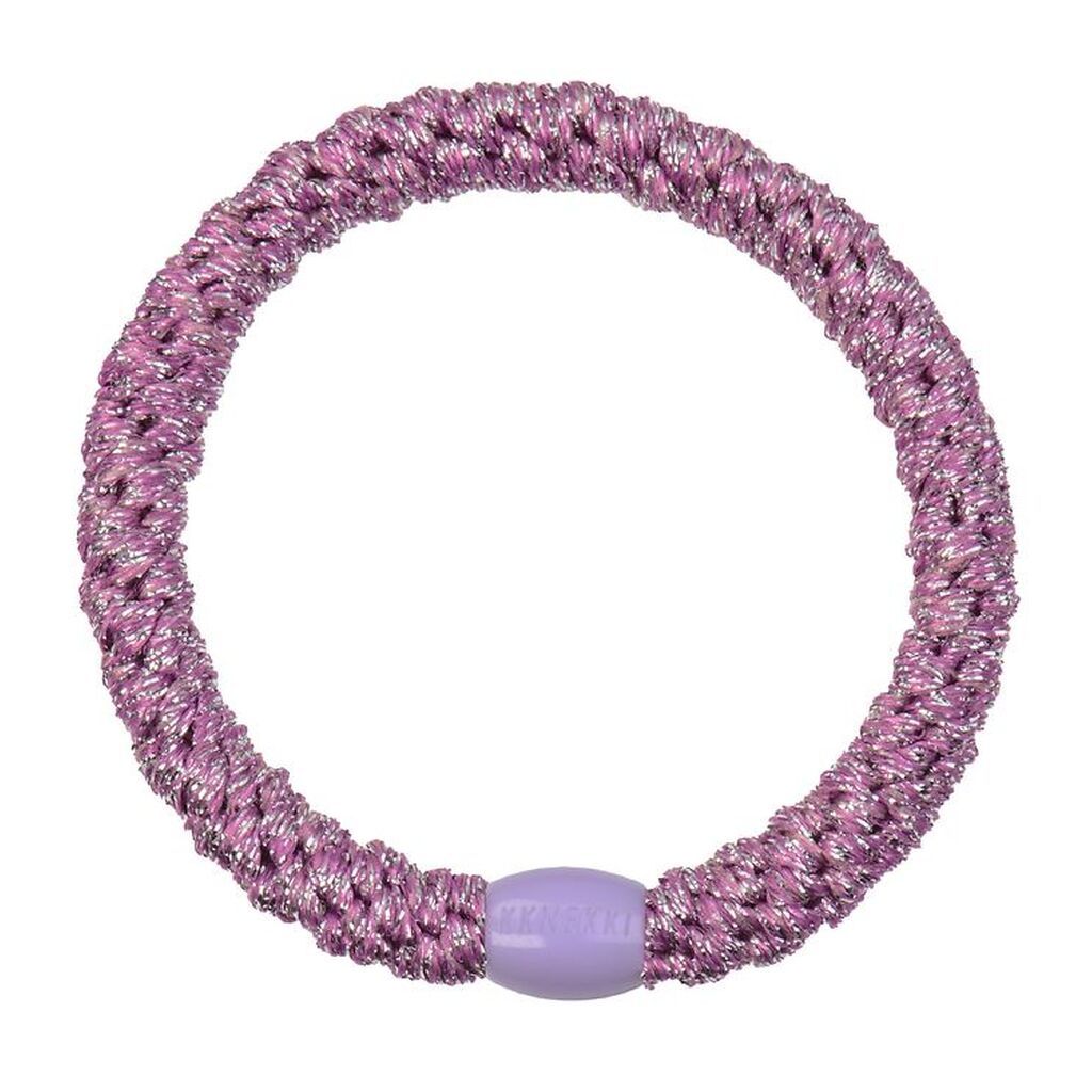Kknekki Hårelastik - Pink/Sølv Glimmer