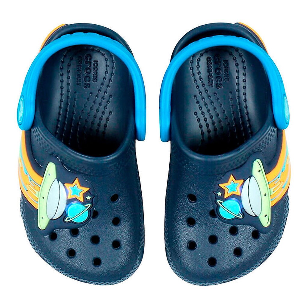 Crocs Sandaler m. Lys - Classic Clog T - Navy m. Ufoer