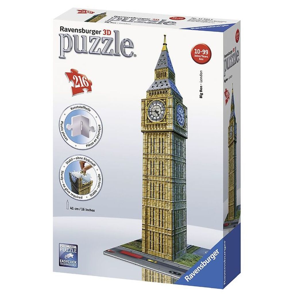 Ravensburger Puslespil - 216 Brikker - 3D - Big Ben