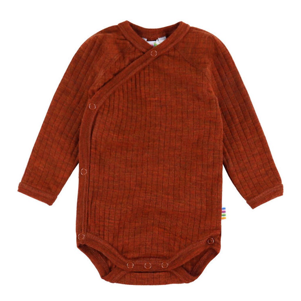 Joha Slå-om Body l/æ - Uld - Rib - Rust