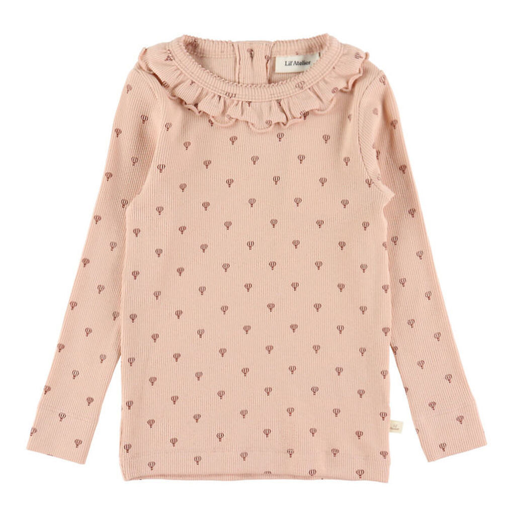 Lil Atelier Bluse - Rib - NmfGago - Cameo Rose