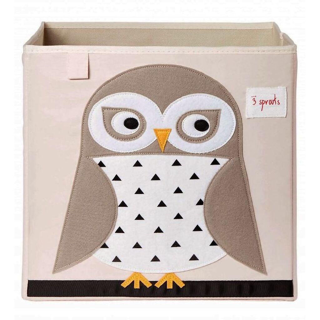 3 Sprouts Opbevaringskasse - 33x33x33 - Ugle