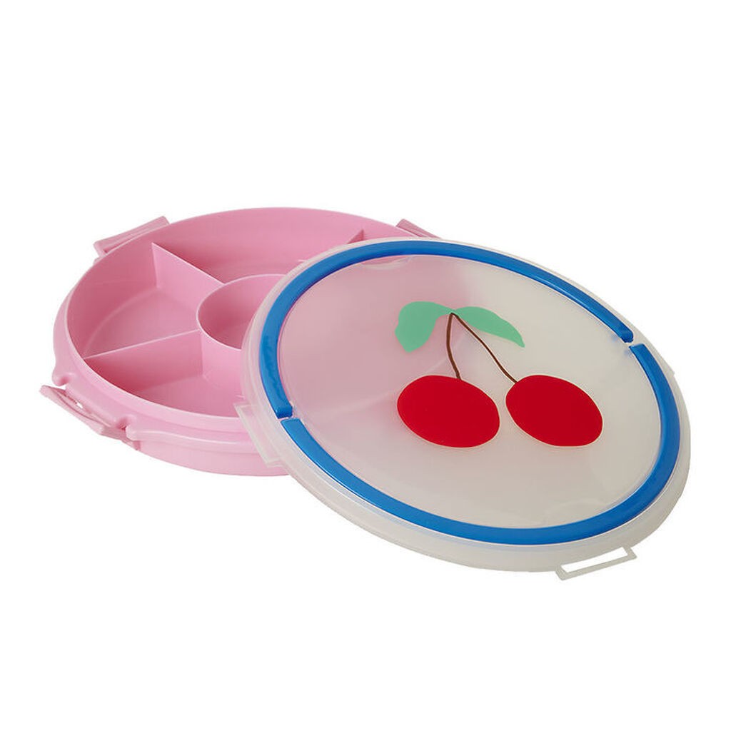 Rice Snackfad m. 6 Rum - Pink/Kirsebær