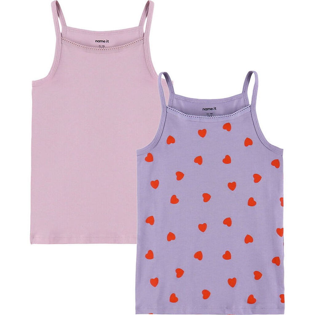 Name It Undertrøjer - Noos - 2-pak - Lavender Hearts