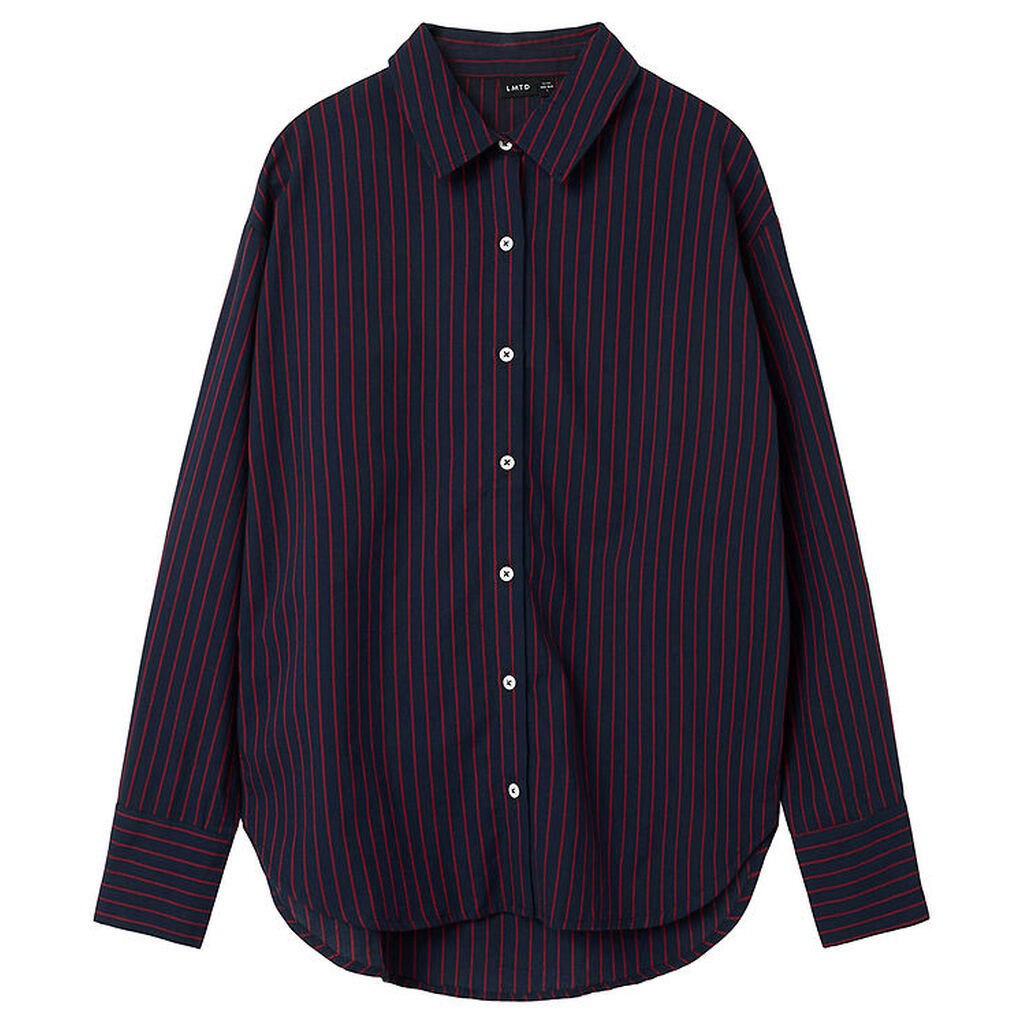 LMTD Skjorte - NlfHelle - Navy Blazer/Salsa