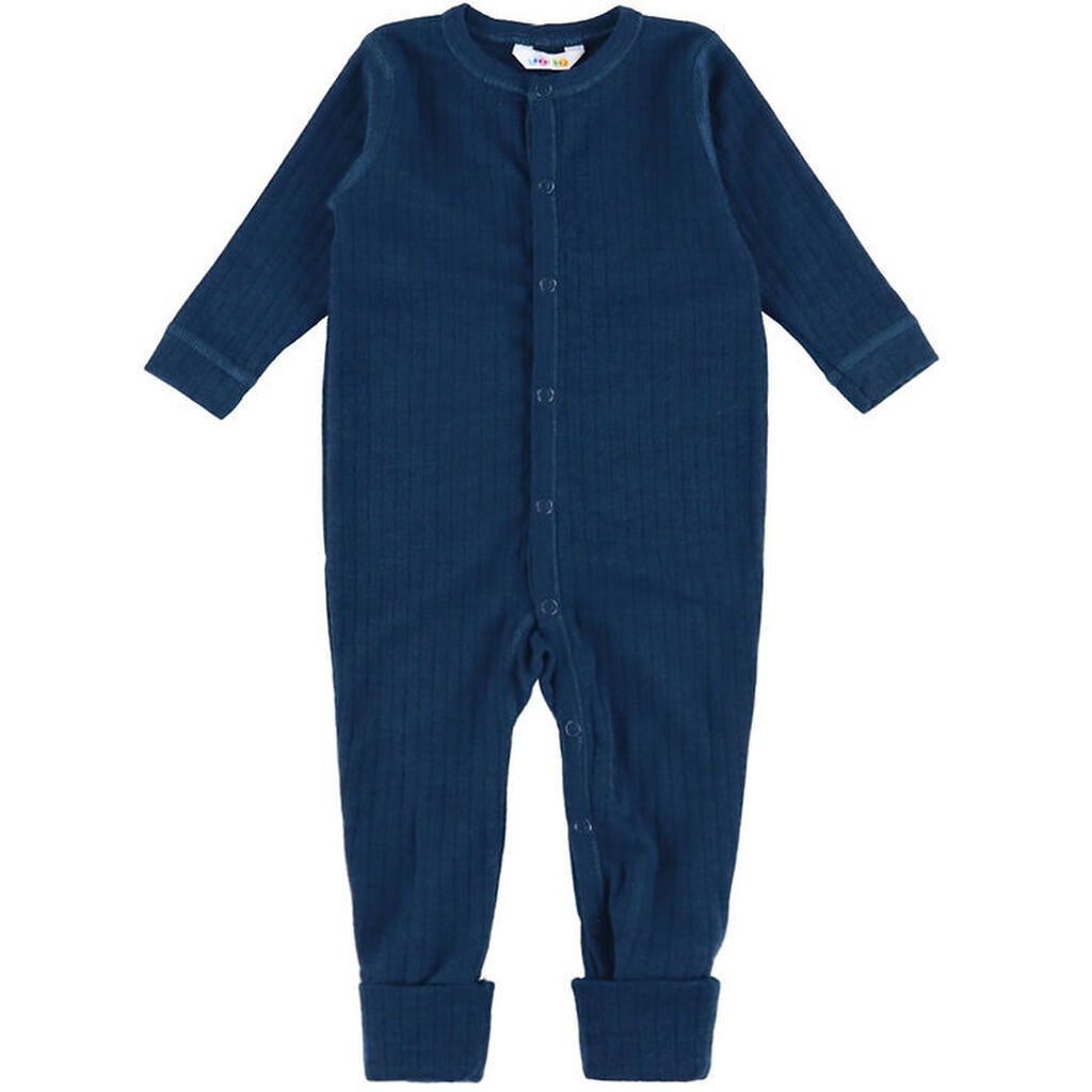 Joha Natdragt - Uld - Rib - Mørk Turkis