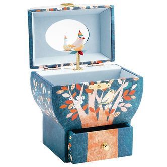 Djeco Smykkeskrin m. Musik - 16,5x13,5x10 cm - Poetisk Træ