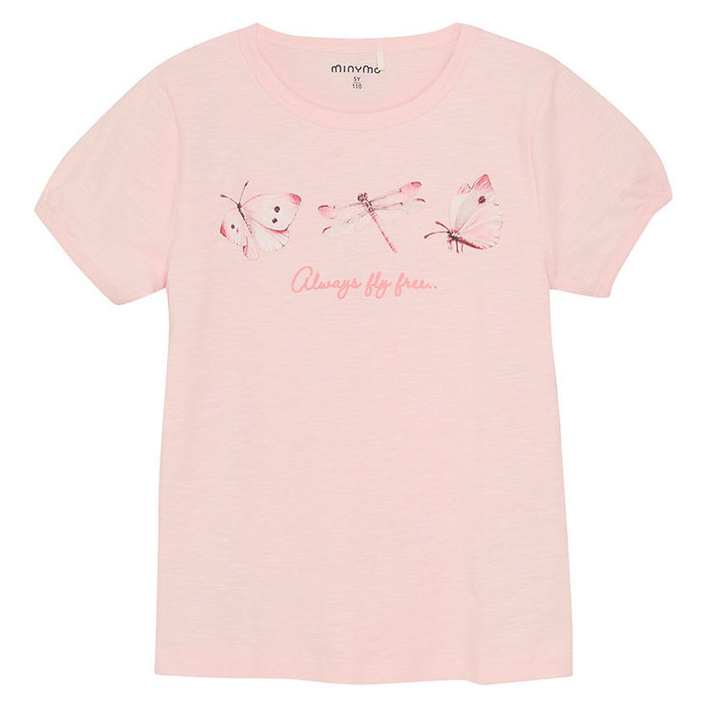 Minymo T-shirt - Rosen Quartz m. Print