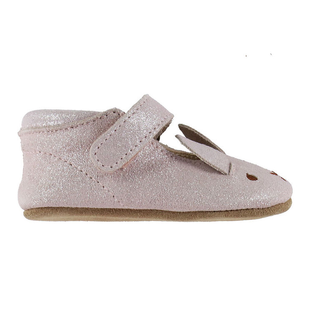 En Fant Hjemmesko - Suede Glitter - Sepia Rose