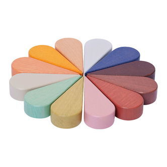 Ferm Living Klodser - Træ - Petal Play Blocks - Multifarvet