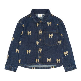 The New Denimjakke - TnRaquel - Medium Blue Denim AOP