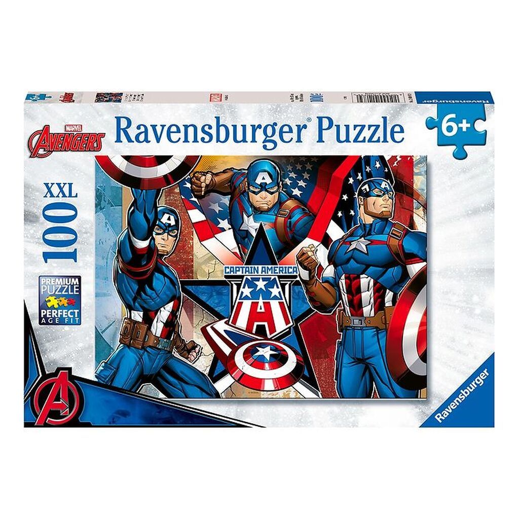 Ravensburger Puslespil - 100 Brikker - Marvel Captain America