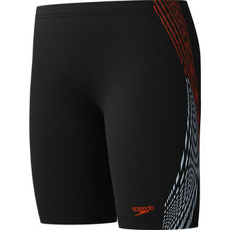 Speedo Badebukser - Plastisol Placement Jammer - Sort m. Orange