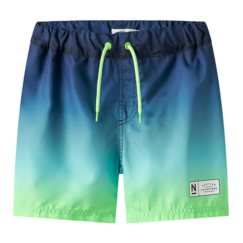 Name It Badeshorts - NkmPzocca - Pool Blue/Ombre