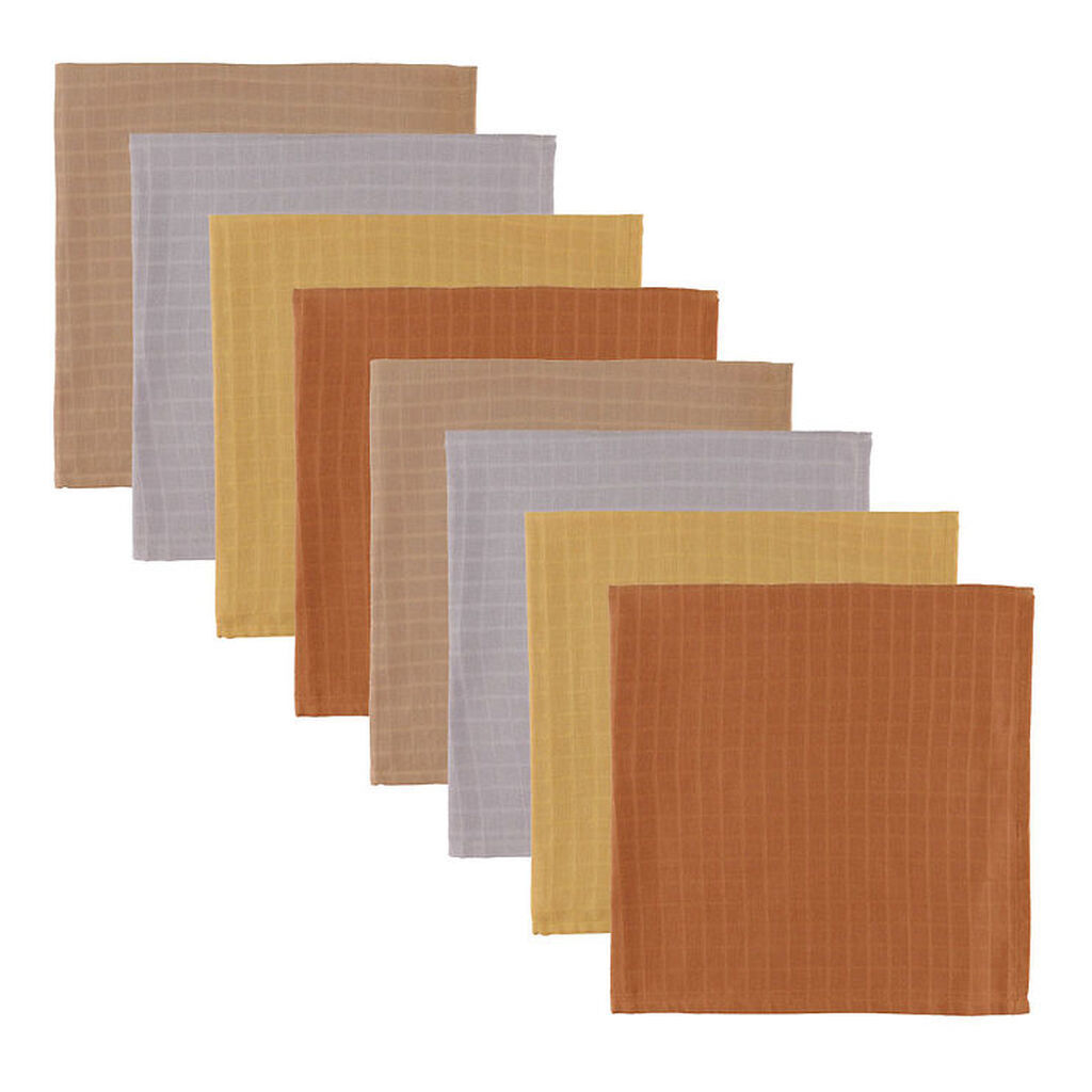 Cam Cam Stofbleer - 70x70 cm - 8-pak - Earth Mix