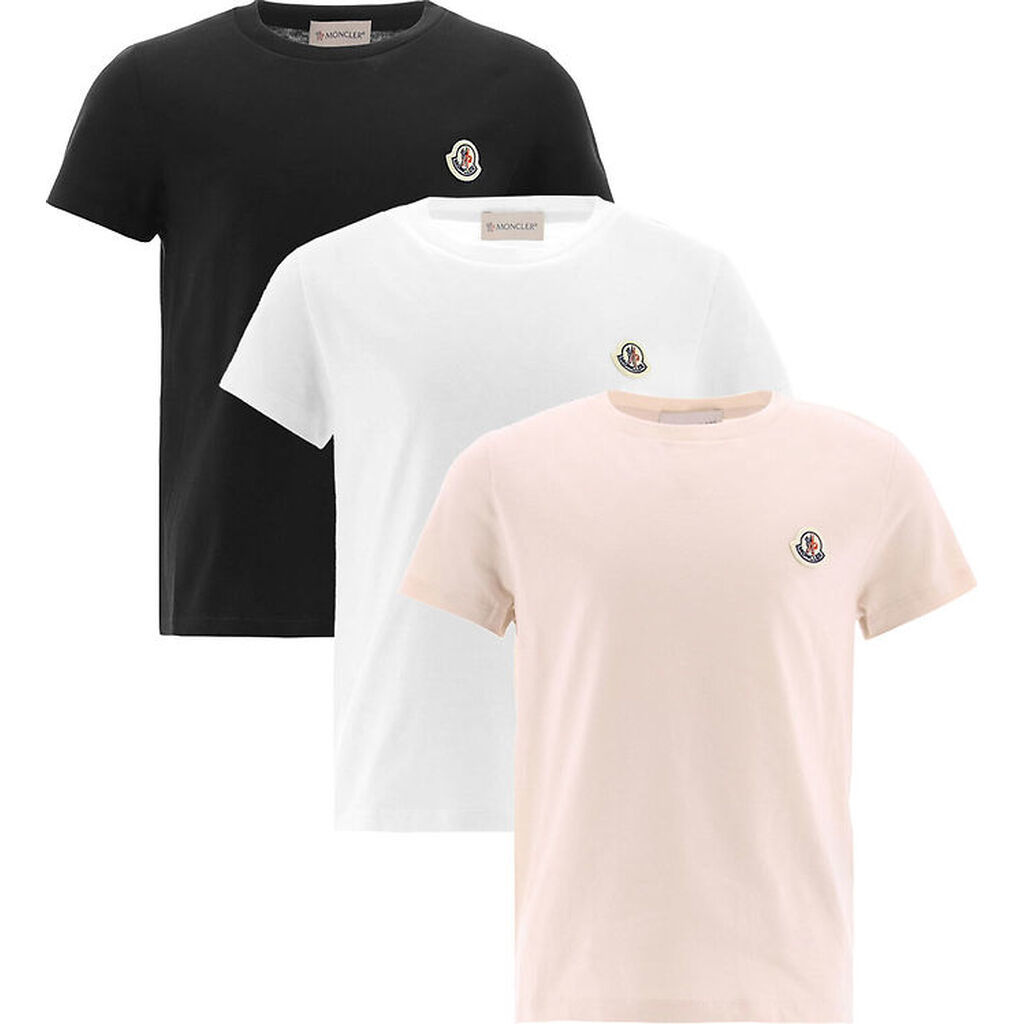 Moncler T-shirts - 3-pak - Hvid/Beige/Sort