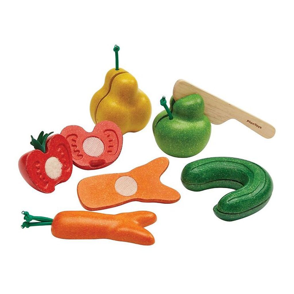 PlanToys Frugt & Grøntsager - Multifarvet