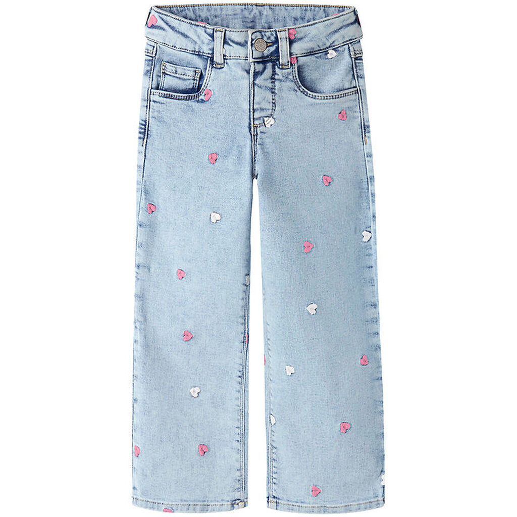 Name It Jeans - NmfRose - Noos - Lgt. Blue Bleached Denim/Hearts