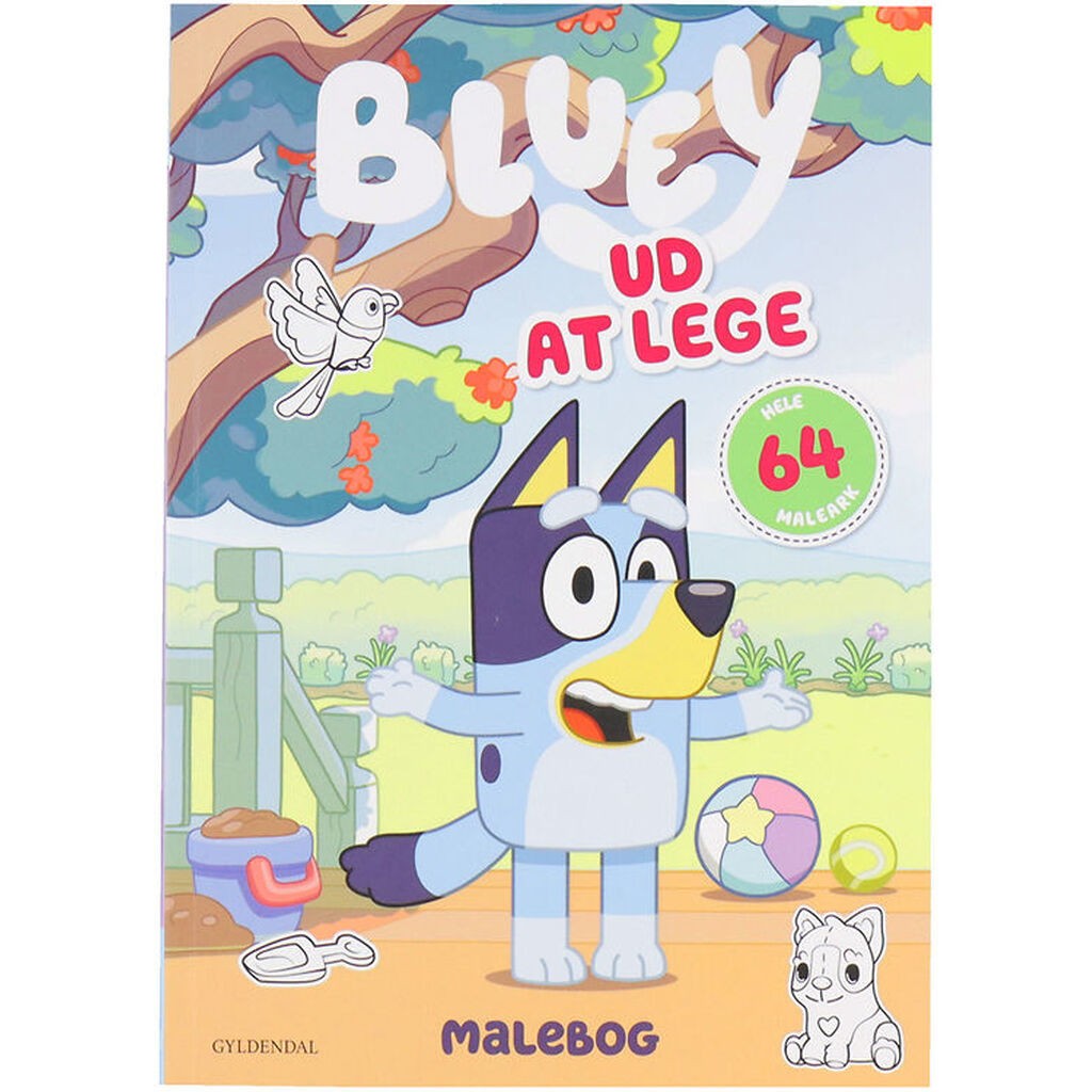 Forlaget Gyldendal Malebog - Bluey - Ud At Lege