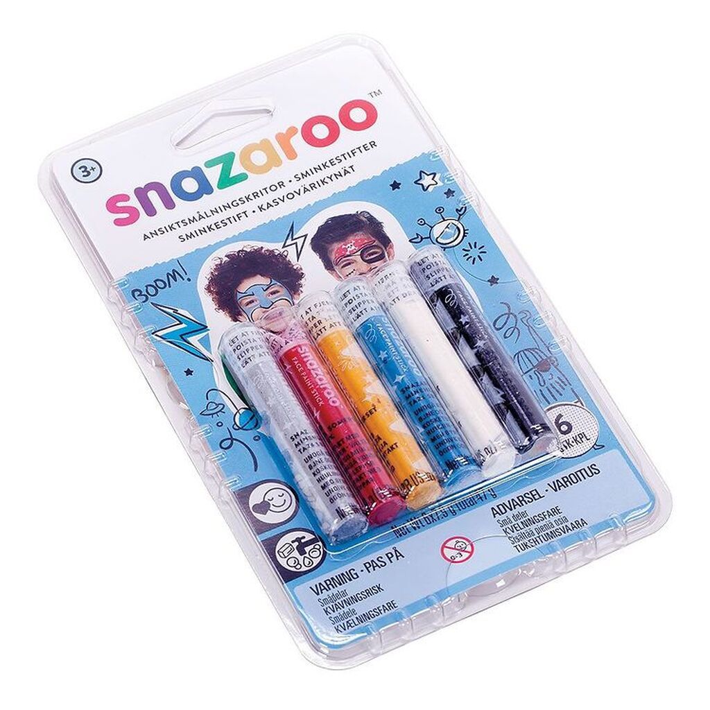 Snazaroo Ansigtsmaling - Stifter - 6 Stk.