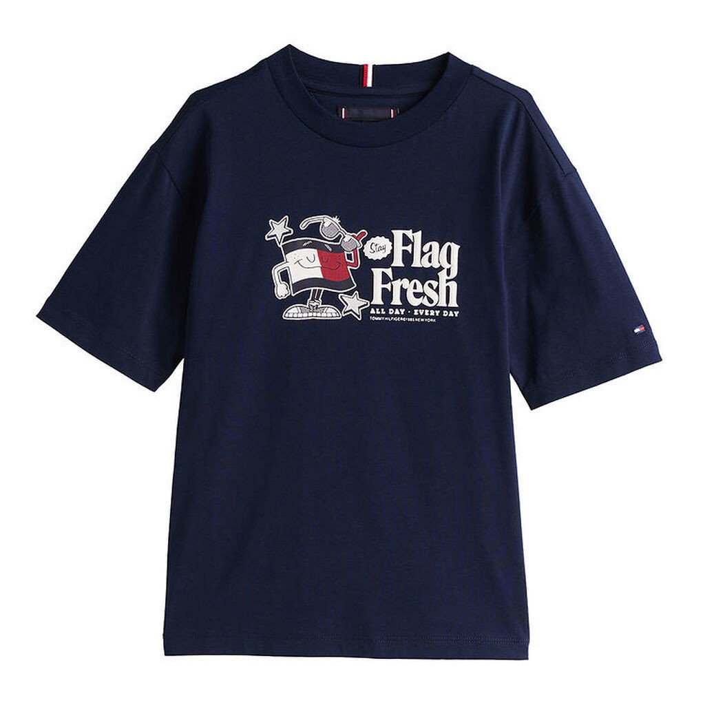 Tommy Hilfiger T-shirt - Flag Fun - Dark Night Navy m. Print