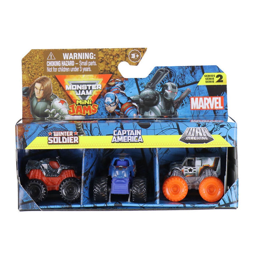 Monster Jam Biler - 1:87 - Mini - Marvel - 3-pak