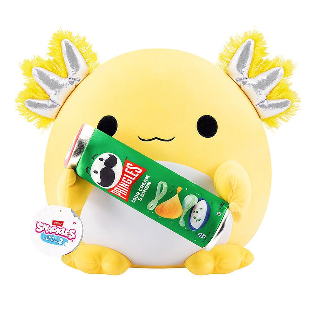 Snackles Bamse - 35 cm - Leon m. Pringles