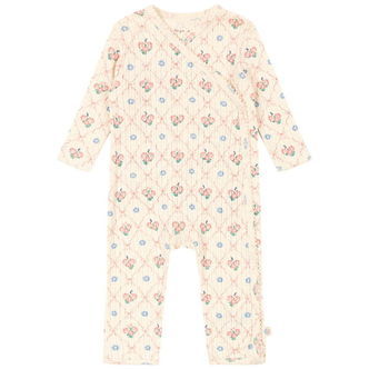 Konges Sløjd Heldragt - Rib - Minnie - Fleur Decor m. Hulmønster