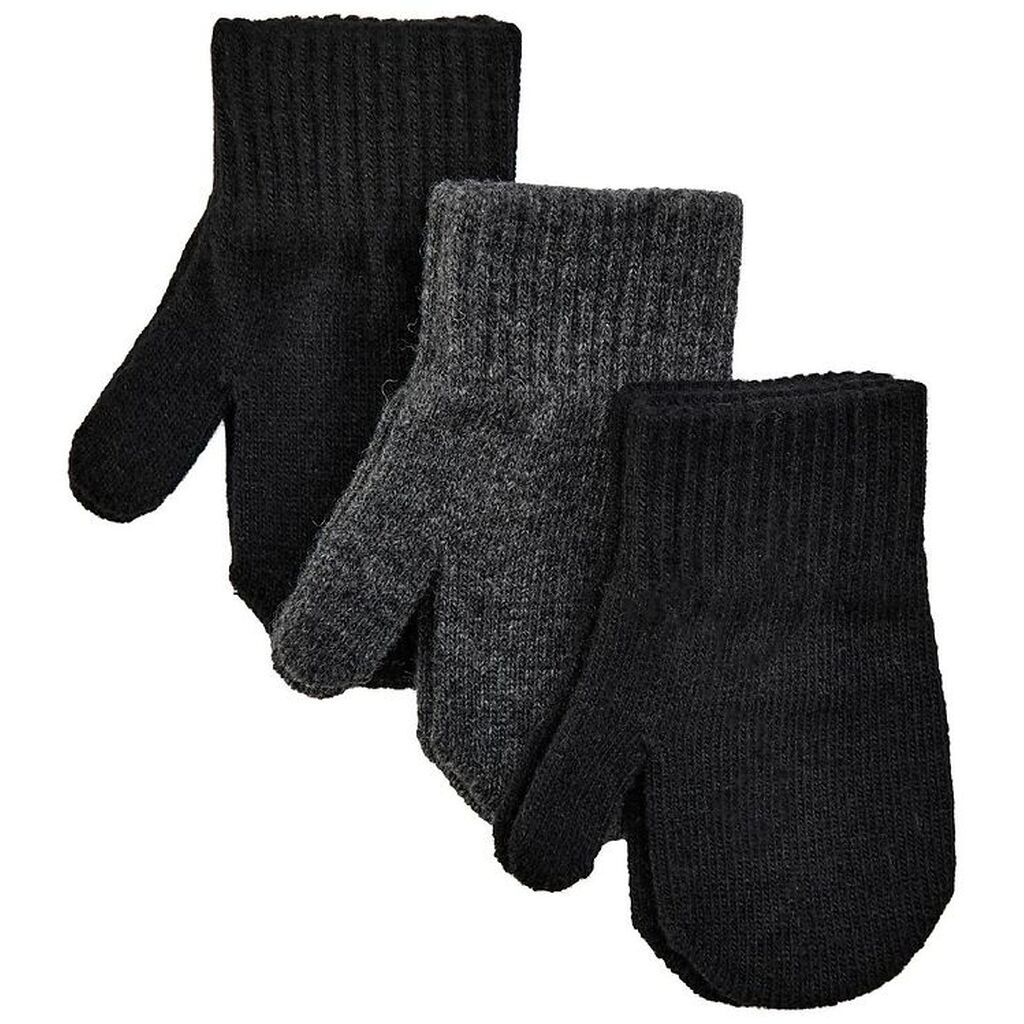 Mikk-Line Luffer - Uld/Polyamid - 3-pak - Sort/Antrazite/Sort