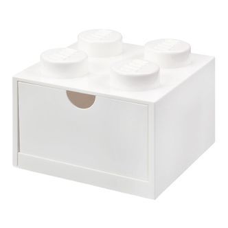LEGOÂ® Storage Opbevaringsskuffe - 4 Knopper - 15x15x9 - Hvid