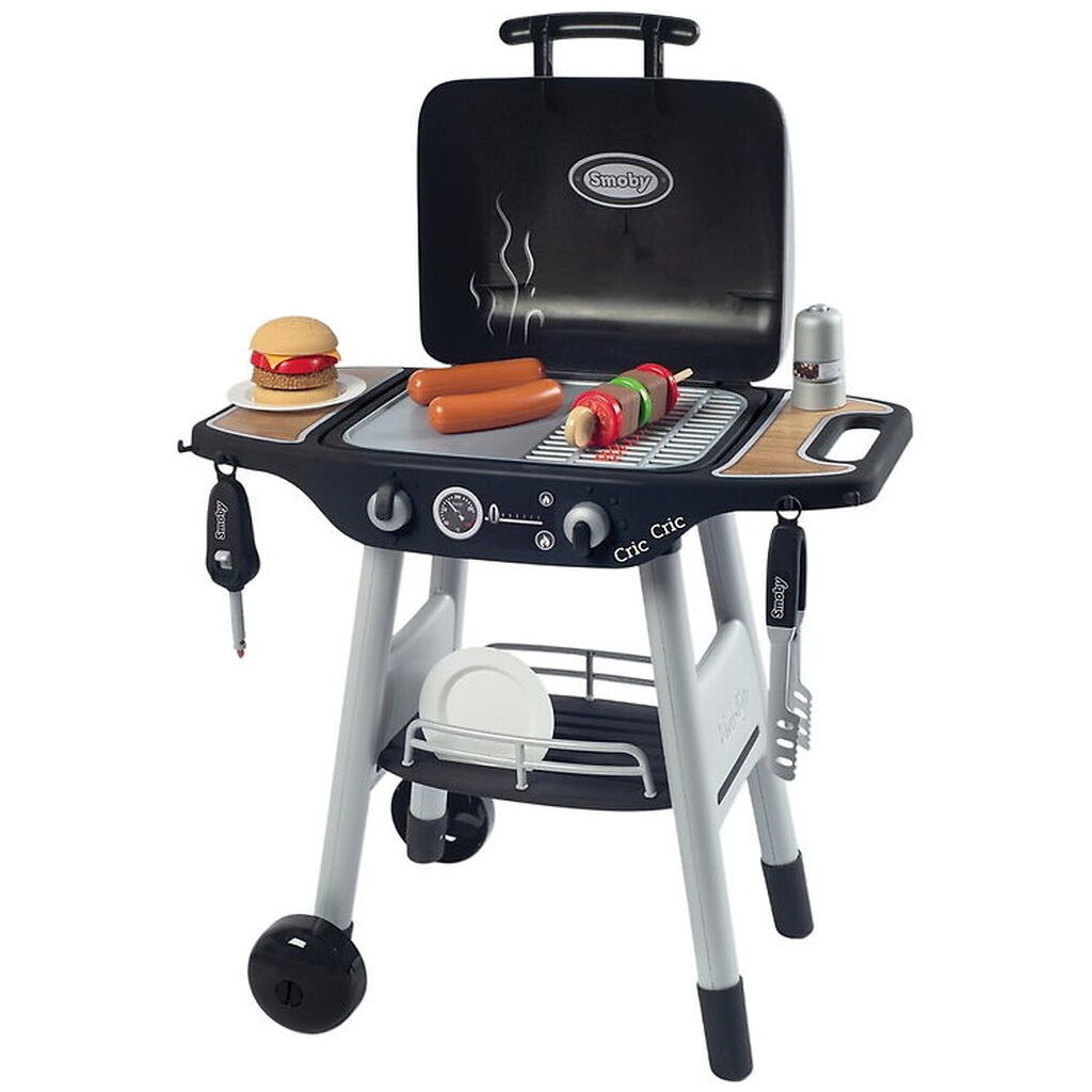Smoby Grill m. Tilbehør - 18 Dele - Sort