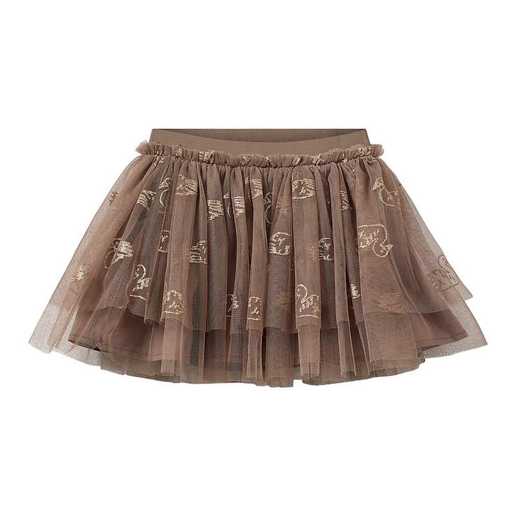 Sofie Schnoor Nederdel - Tyl - Siggysk - Brun m. Glitter