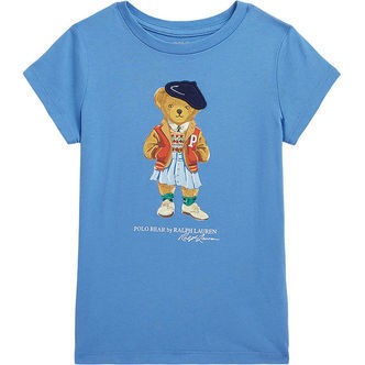 Polo Ralph Lauren T-shirt - New England Blue m. Bamse