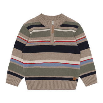 Hust and Claire Bluse - Strik - HCPelle - Biscuit m. Striber