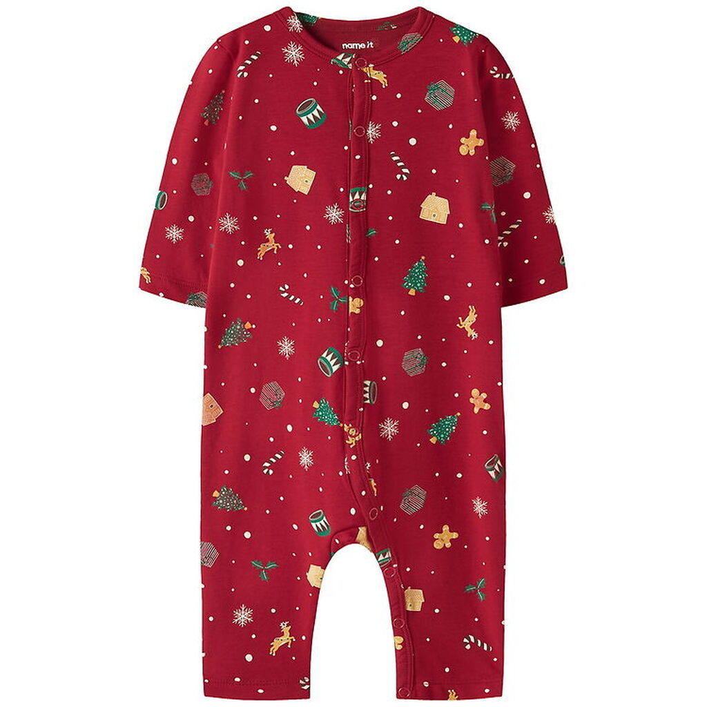 Name It Natdragt - NbnVismas - Jester Red/Xmas AOP Red