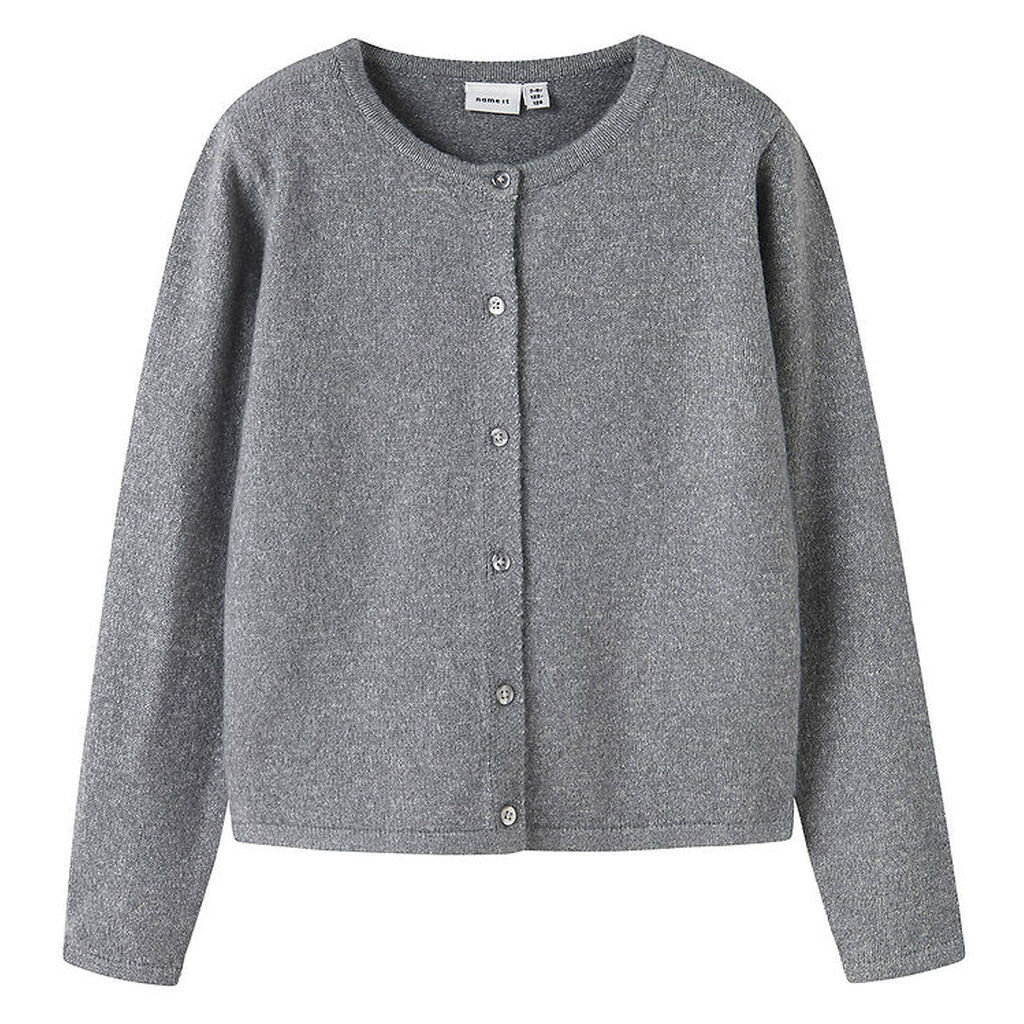 Name It Cardigan - Noos - Strik - NkfSaluna - Gråmeleret