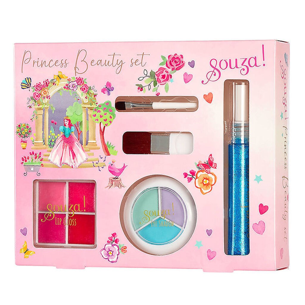 Souza Sminkesæt - Øjenskygge/Lipgloss/Hårmascara - Princess