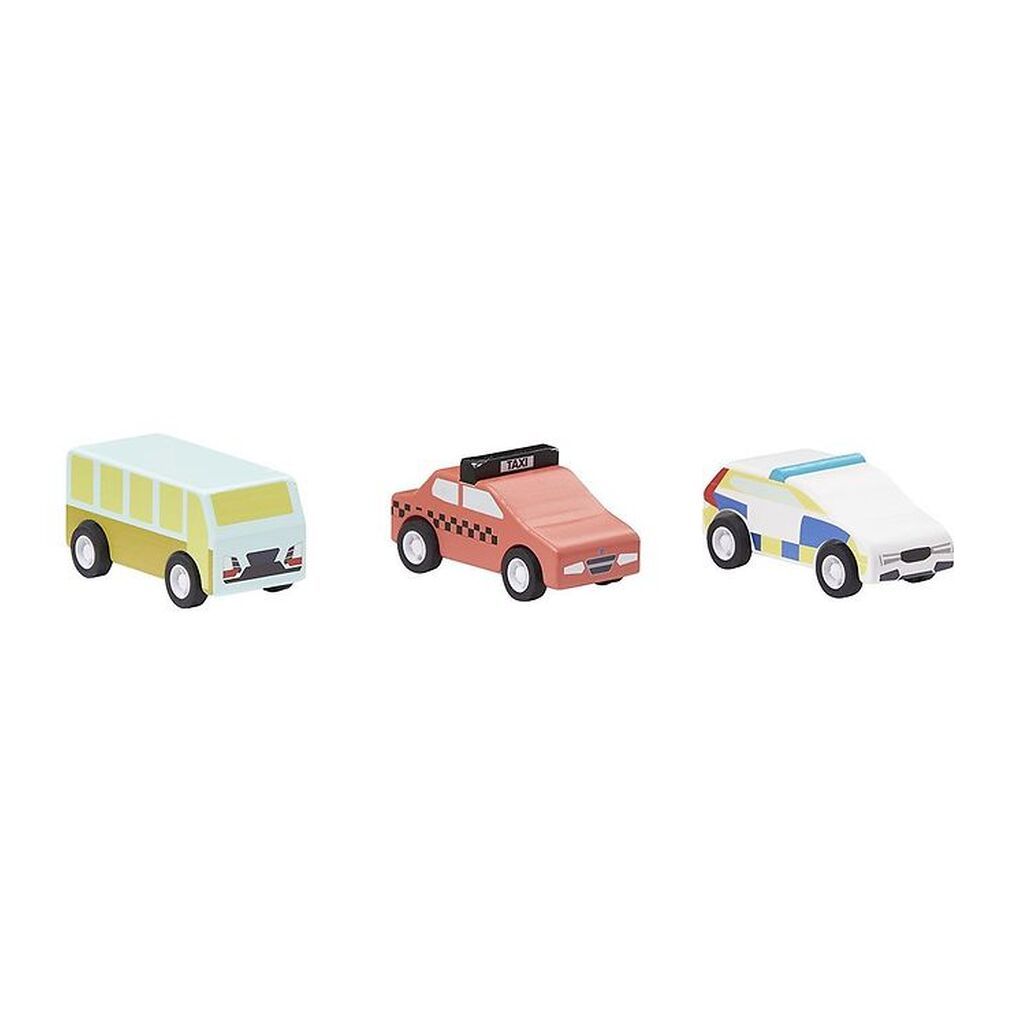 Kids Concept Biler - 3-pak - Pull Back - Aiden