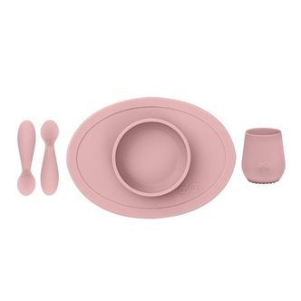 EzPz Spisesæt - Silikone - 4 dele - Rosa