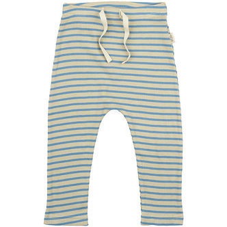 Petit Piao Bukser - Rib - Modal - Allure Blue/Dark Off White