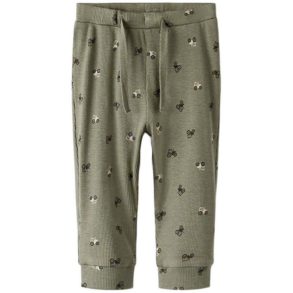 Name It Bukser - Rib - NbmNivan - Dusty Olive m. Print