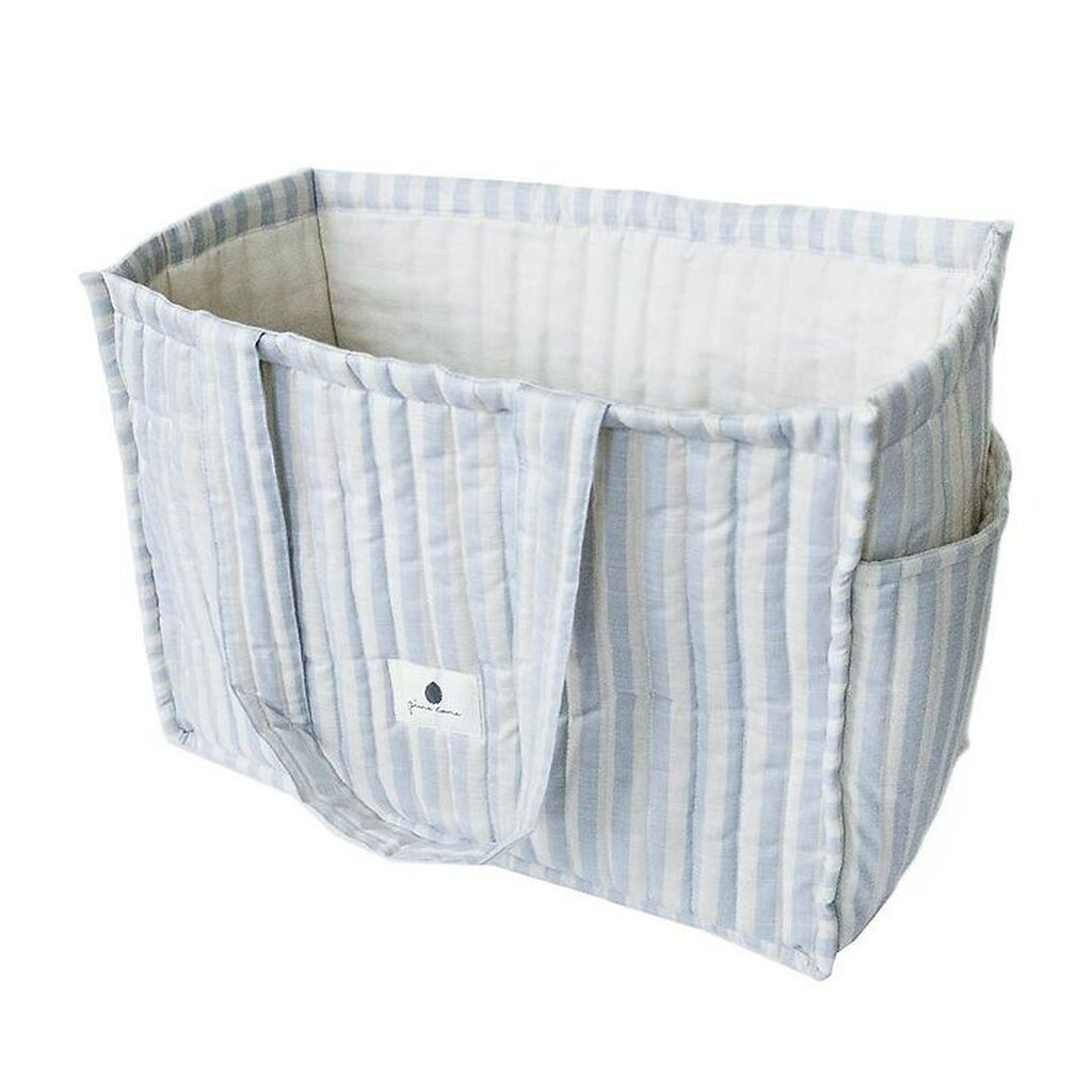 Pine Cone Shopper - Mommy - Blue Blossom Stripe