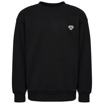Hummel Sweatshirt - hmlJR Loose Crewneck - Sort m. Logo