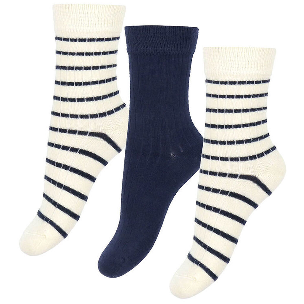 Minipop Strømper - Bambus - 3-pak - Navy